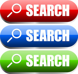 search buttons in different colors vector