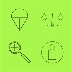 Basic content simple linear outline icon set vector