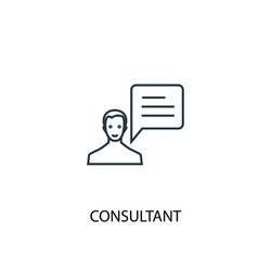 consultant concept line icon simple element vector image
