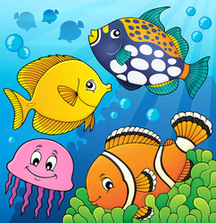 Coral reef theme image 1 Royalty Free Vector Image