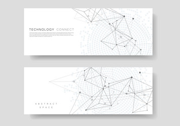 abstract geometric background with connected lines vector image