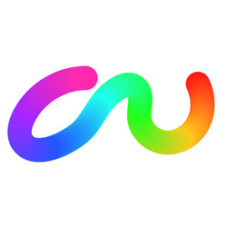 abstract wavy gradient lines with playful vector image