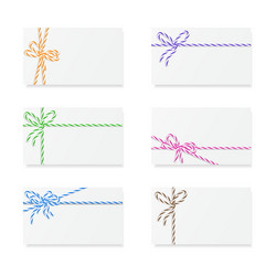 Card notes with gift bows vector