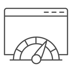 connection load speed window thin line icon web vector image