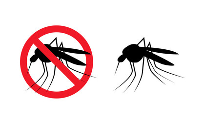 Repellent mosquito stop aim sign icon malaria vector