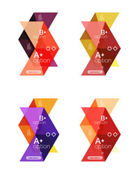 set of color abstract arrow option infographic vector