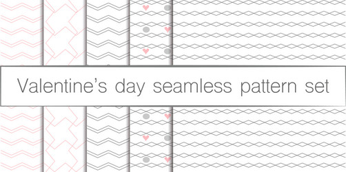 simple ornament seamless patterns set use vector image