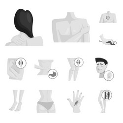 design of suffering and injury symbol vector image