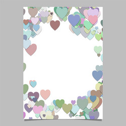 multicolored random heart page background design vector