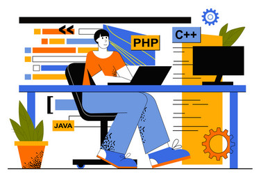 programming software web concept vector image
