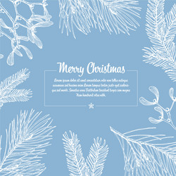 Rustic Winter Christmas Card Vector Image