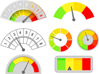 speedometer speed indicators interface set vector