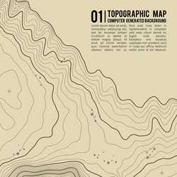 Topographic map background with space for copy vector