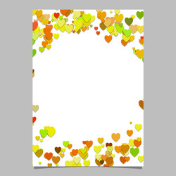 Color random heart page background design - love vector