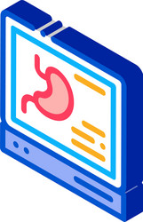 Diagnostic scan stomach isometric icon vector