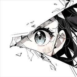 Manga eyes looking vector