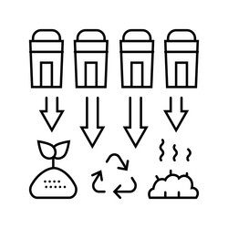 source separation line icon vector image