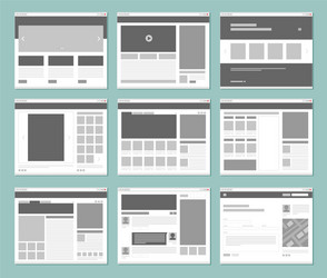 Web Page Layouts & UI Elements vector image