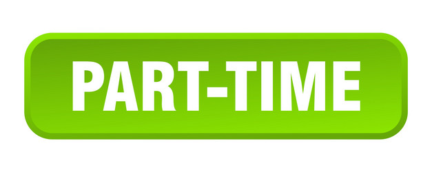 part-time button square 3d push vector image
