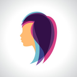 woman silhouette concept emblem of beauty vector