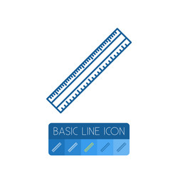 isolated scale outline length element can vector image