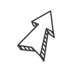 this way arrow button doodle design next point vector image