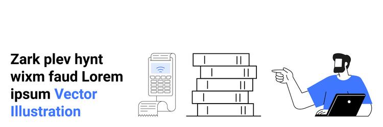digital interaction using payment terminal server vector image