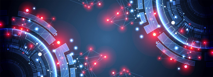 hi-tech digital technology and engineering theme vector image