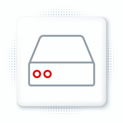 line server data web hosting icon isolated vector image