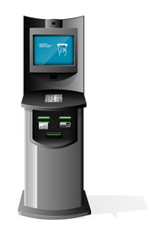 payment terminal automated teller machine vector image