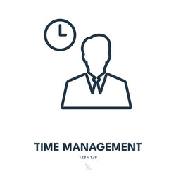 Time management icon efficiency productivity vector