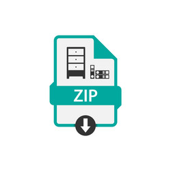 Zip document download file vector