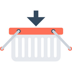 add to basket flat web icon vector image