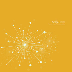 array with dynamic emitted particles vector image