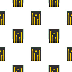 computer processor pattern flat vector image