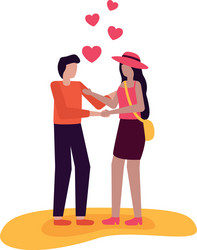Couple of young people Royalty Free Vector Image