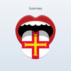 guernsey language abstract human tongue vector image