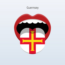 guernsey language abstract human tongue vector