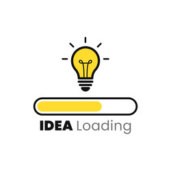 Idea loading concept or ideas flat style vector