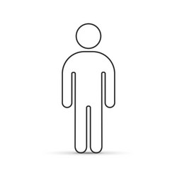 Man standing line icon for web vector