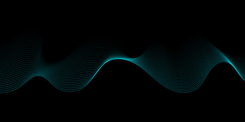 abstract banner with flowing waves of particles vector image