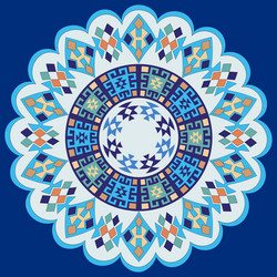 blue ottoman serial patterns seven vector