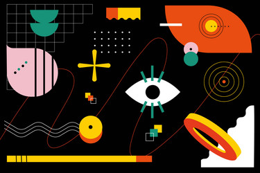 flat abstract background with geometric shapes vector image