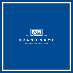 Letter ae electric logo design Royalty Free Vector Image