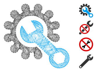 linear service tools mesh vector image