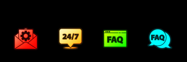 set envelope setting clock 24 hours browser faq vector image