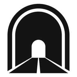 car tunnel icon simple road view vector