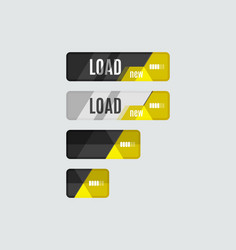 load button futuristic hi-tech ui design vector