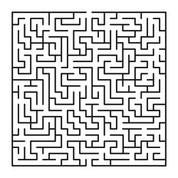 rgb abstract maze labyrinth with entry and exit vector image