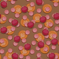 seamless pattern with buttons vector image